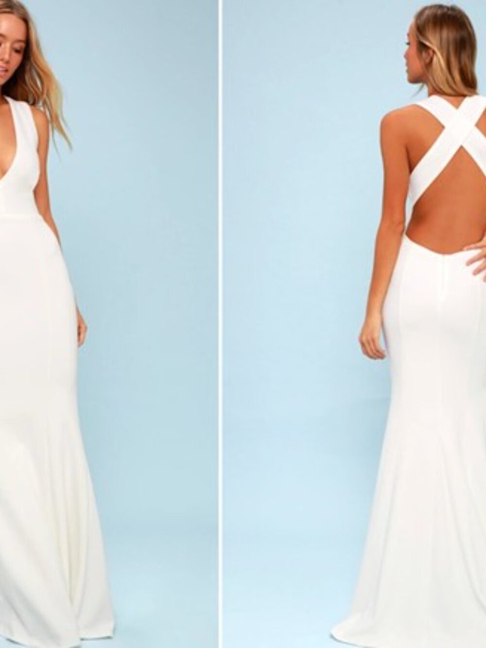 RARE!!! NWOT Lulus Heaven and Earth White Maxi Dress - Size Medium - Picture 2 of 2